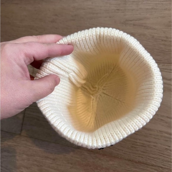 Cream & Black Fashion Beanie - Picture 2 of 3